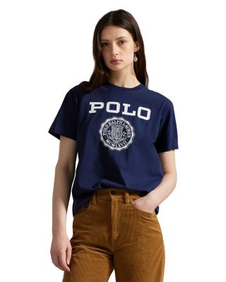 Logo Crest Cotton Jersey Crewneck Tee