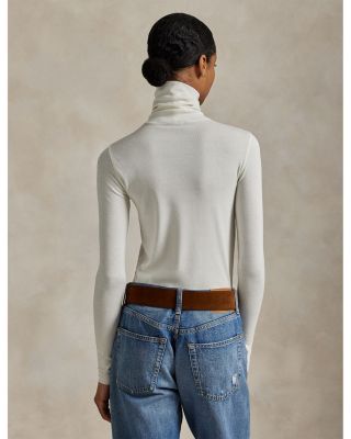 Stretch Blend Turtleneck Sweater
