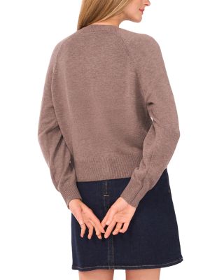 Raglan Sleeve Crewneck Cardigan