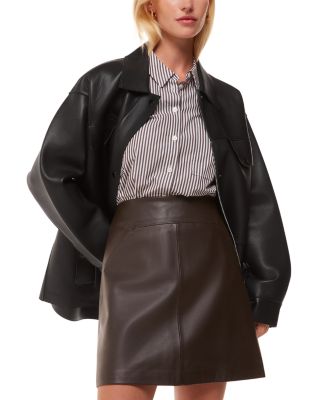 Leather A line Skirt