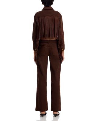 Joanne Low Rise Wide Leg Jeans in Brown