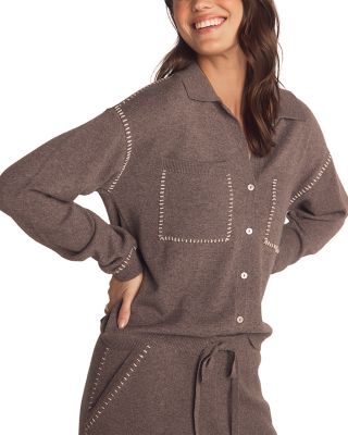 Whipstitch Button Front Shirt