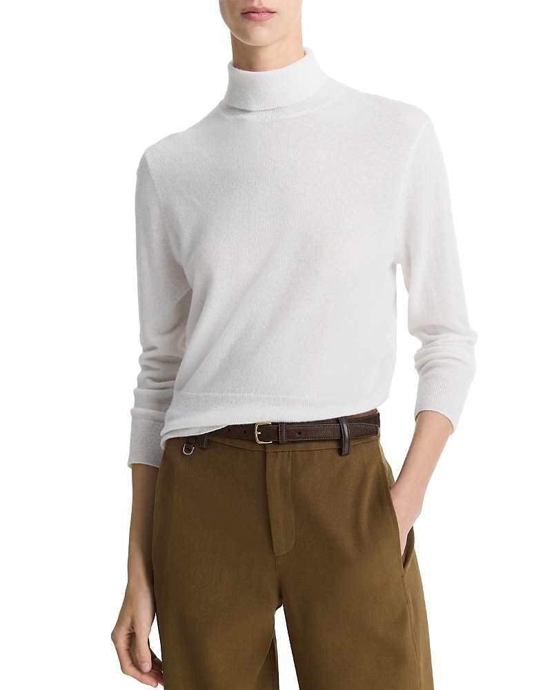Vince Mock Neck Sweater In White