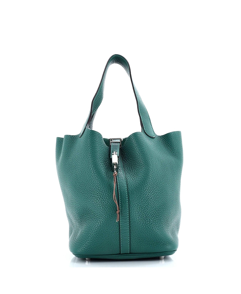 Pre-owned Pre-owned Hermes Hermes Mm Picotin Lock Bag Clemence In Green