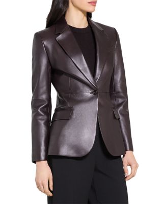 Lynnia Leather Blazer