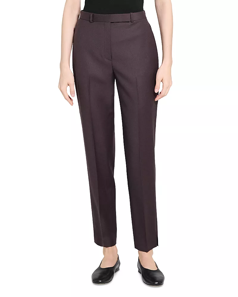Theory Wool High Waisted Tapered Pants