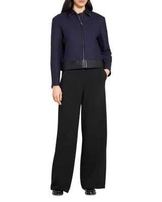 Boxy Wool Blend Zip Jacket