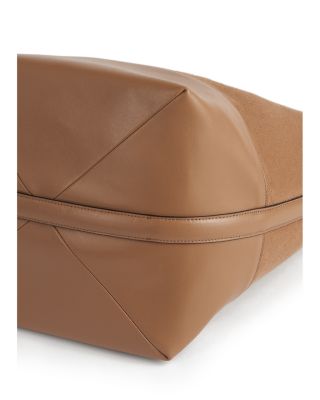 Doubl&eacute; Belted Wool and Leather Trim Tote