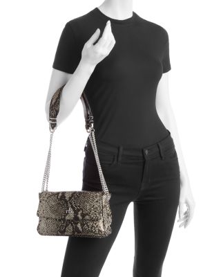 Chelsea Python Embossed Leather Shoulder Bag