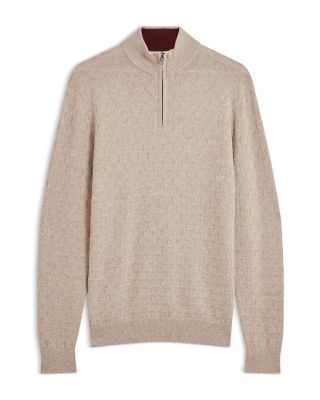 Jeremee Texture Stitch Half-Zip Sweater