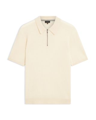 Jaylon Waffle Stitch Zip Polo
