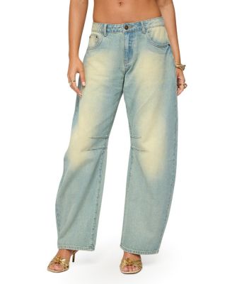  Cayden Low Rise Denim Washed Barrel Jeans