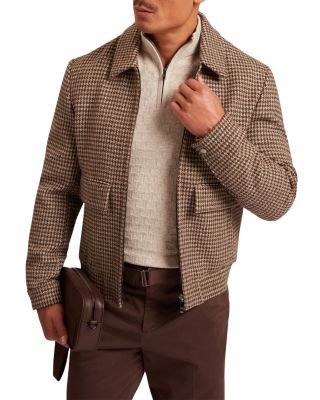 Baglan Undyed Wool Harrington Zip Jacket