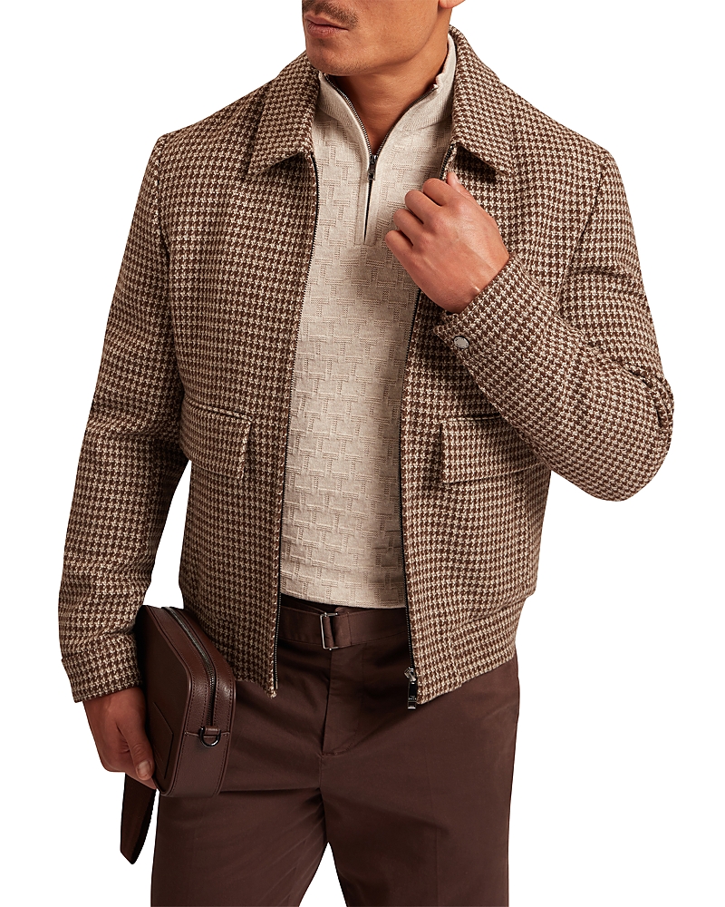 Ted Baker Baglan Undyed Wool Harrington Zip Jacket