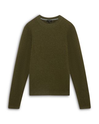 Clacx Long Sleeve Waffle Stitch Crew