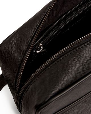 Samberg Tie Bar Detail Leather Washbag