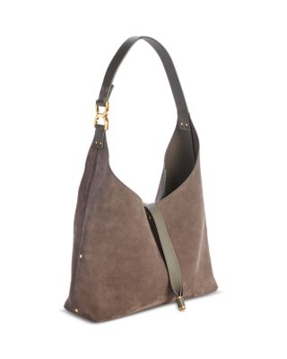 Marcie Small Suede Hobo Bag
