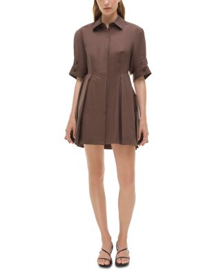 Jazzie Elbow Sleeve Mini Shirt Dress