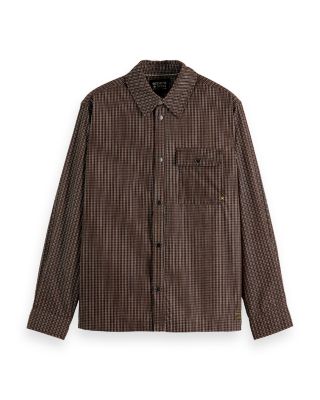 Relaxed Fit Micro Check Structured Shirt
