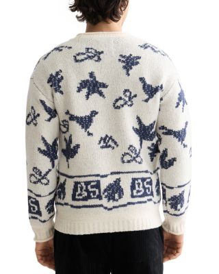 Jacquard Extra Dropped Shoulder Sweater