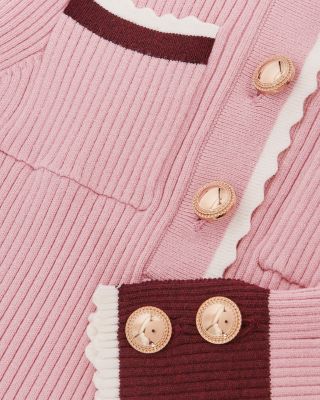 Girls' Willa Scallop Detail Knitted Dress - Big Kid