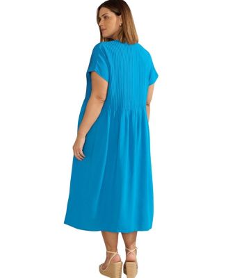  Pintuck Midi Dress