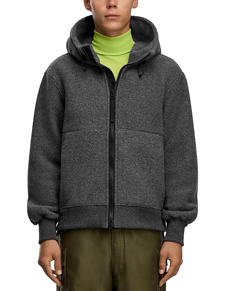 Canada Goose Chilliwack Wool And Lyocell-blend Fleece Zip-up Hoodie In Gray