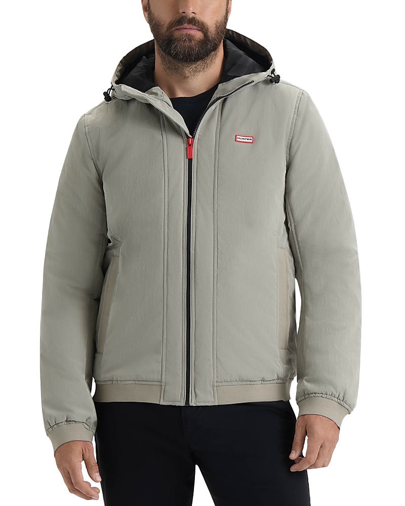 Hunter Horley Hooded Water Resistant Ripstop Jacket In Gray