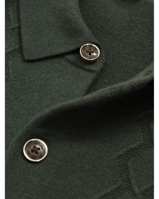 Gideon Long Sleeved Button Through Stitch Detail Cardigan