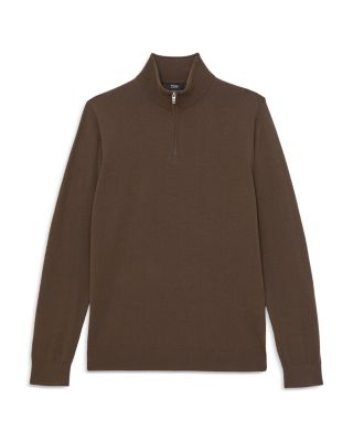 Blackhall Long Sleeved Half Zip Funnel Neck Merino Wool Sweater