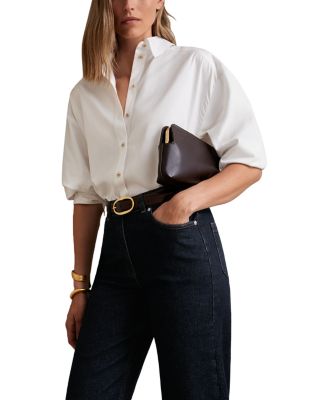 Petites Selin Straight Jeans in Dark Blue