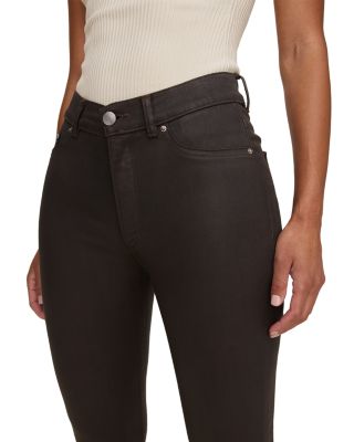 Petite Bridget Boot High Rise Instasculpt™ Coated Jeans in Chocolate