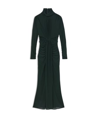 Danni Long Sleeved Ruched Maxi Dress