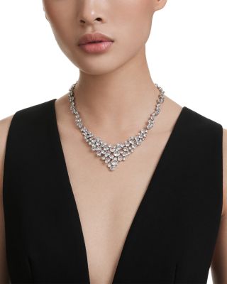 Constella Crystal Statement Necklace, 14.87"-17.75"