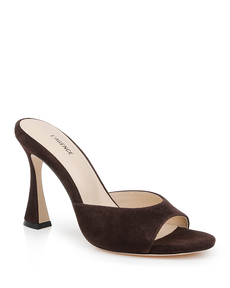 L Agence L'agence Avery Slide Sandal In Brown