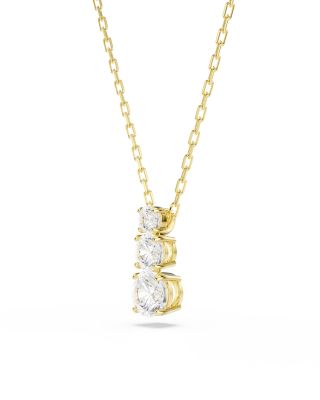 Stilla Crystal Attract Three Stone Pendant Necklace, 14.875-17.75"
