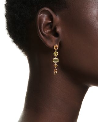 Gema Mixed Cut Crystal Front To Back Earrings