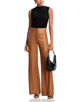 Dylan Faux Leather Wide Leg Pants 