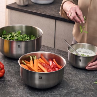 3 Piece Stainless Steel Nesting Bowls Set
