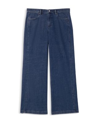 High Rise Wide Leg Jeans in Medium Indigo