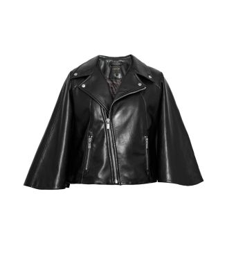 Faith Recycled Leather Moto Cape