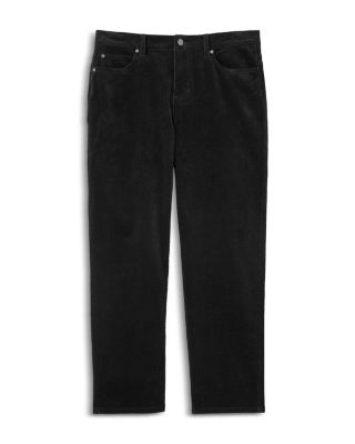 Corduroy High Rise Ankle Jeans in Black