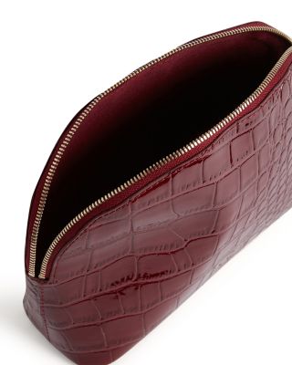 Valma Croc Embossed Small Washbag