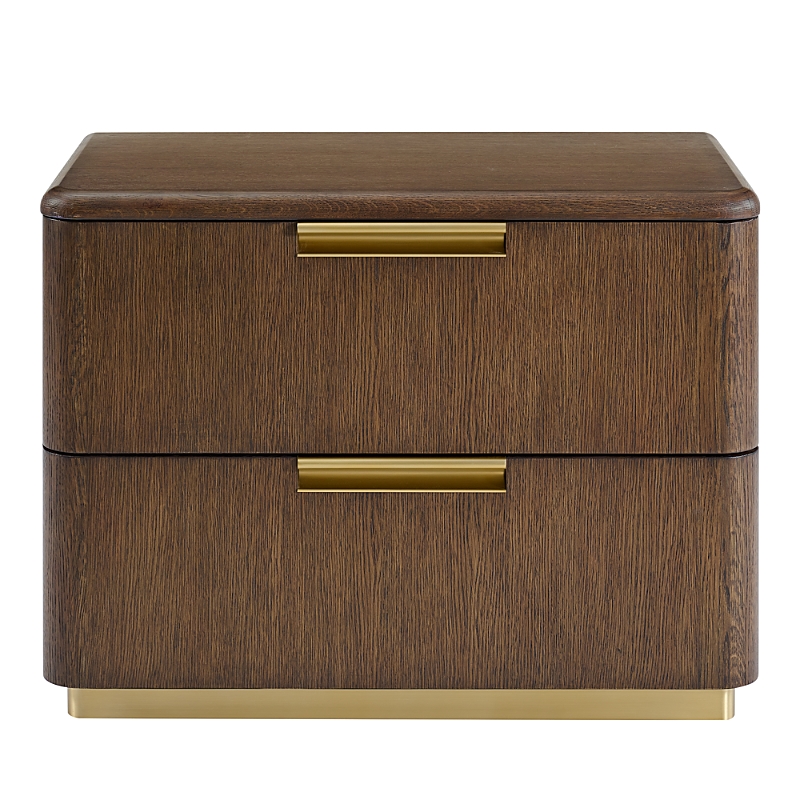 Hudson Park Collection Soho Two Drawer Nightstand - Exclusive In Brown