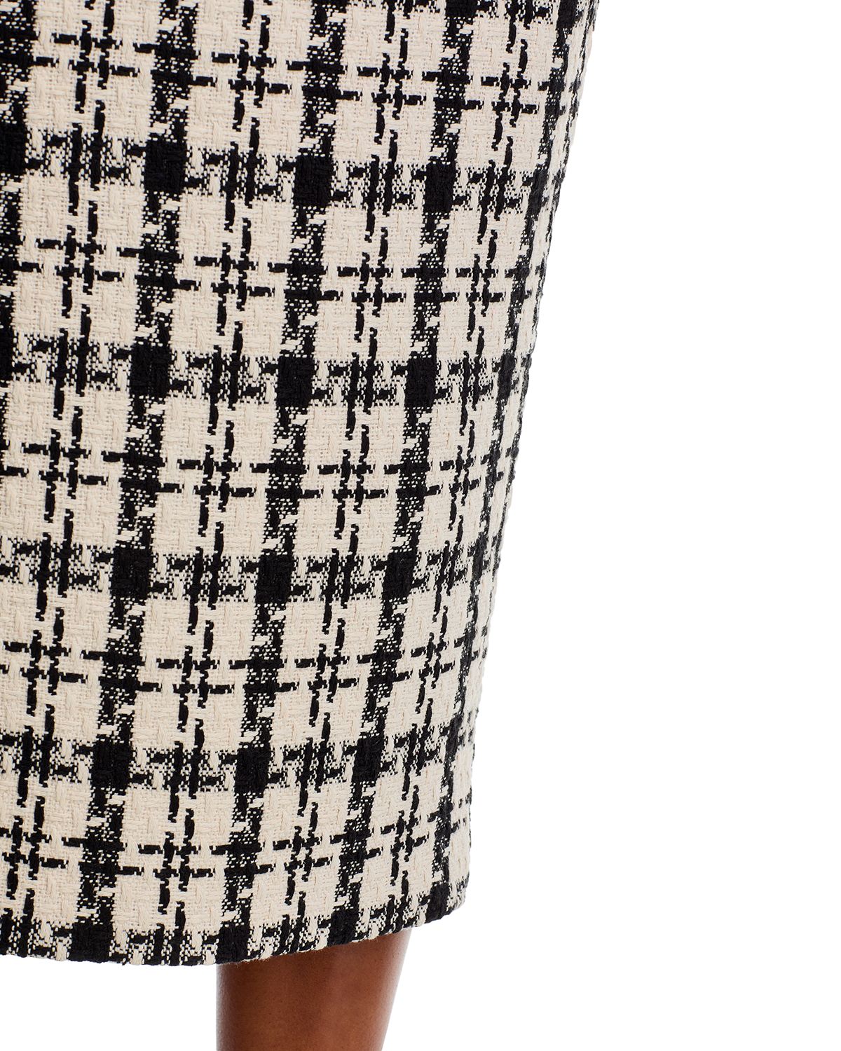 Houndstooth Tweed Midi Skirt - Exclusive thumbnail 5
