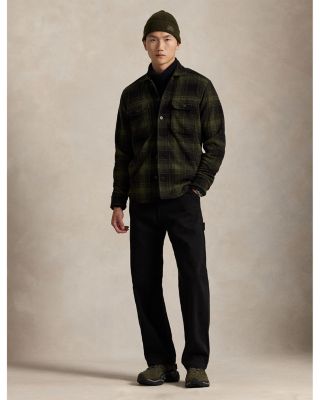 Plaid Pile Fleece Shirt Jacket