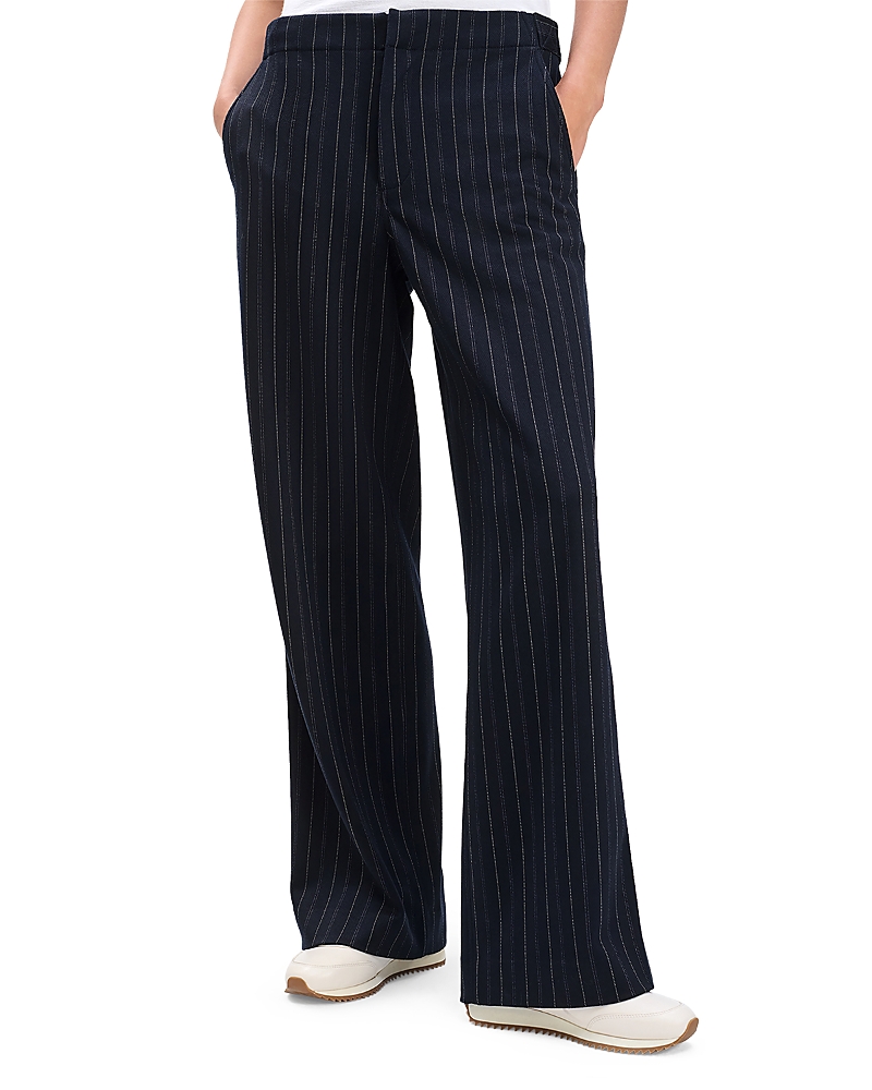 Rag & Bone Irina Ponte Wide Legs Pants In Blue