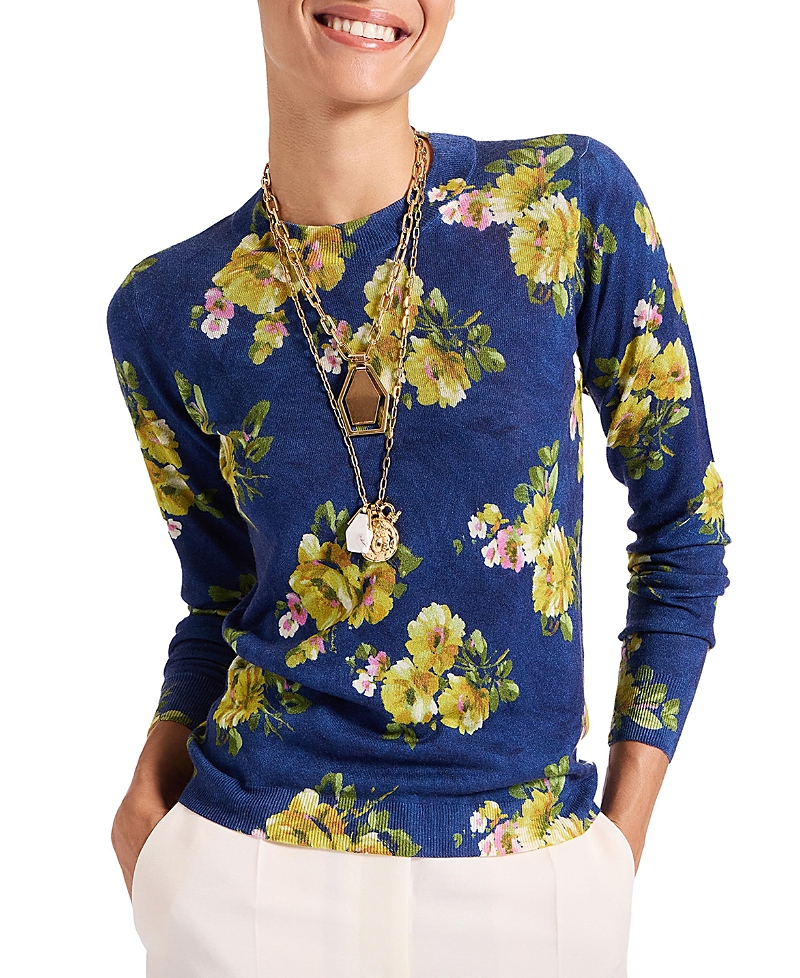 La Doublej Silky Crew Neck Riptide Midnight Blue In Black