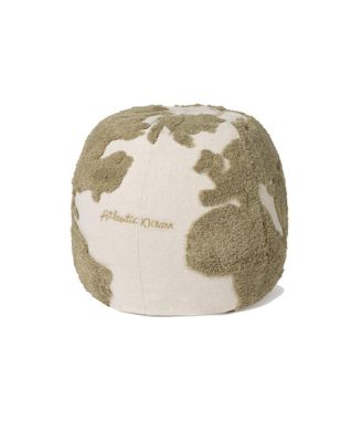 Pouf World Map Rugcycled