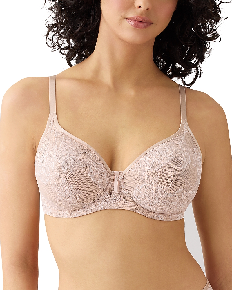 Wacoal Full Bloom Underwired Lace Bra In Neutral